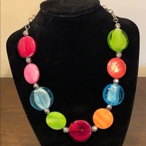 Colorful glass necklace